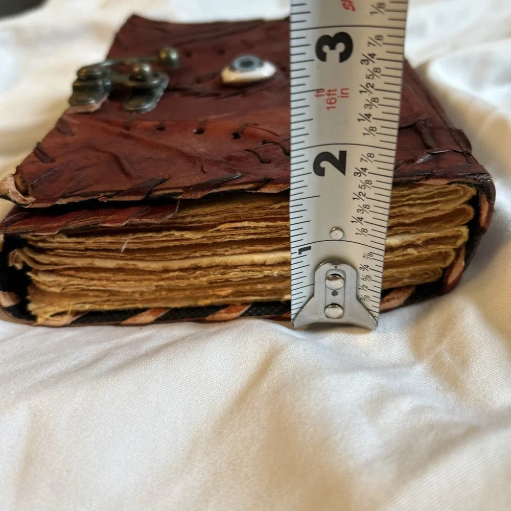 Hocus Pocus Leather Journal Spell Book 5x7 Lock Clasp